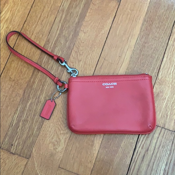 Small red coach wristlet - Picture 1 of 3
